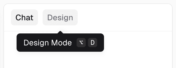 Design mode button
